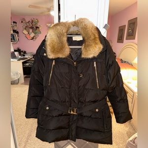 Michael kors puffer hooded down jacket